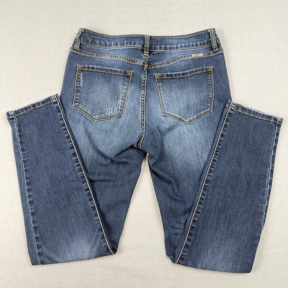 Kancan Estilo Jeans Women's Size 11/29 Medium Wash Mid‎ Rise Button Fly Skinny